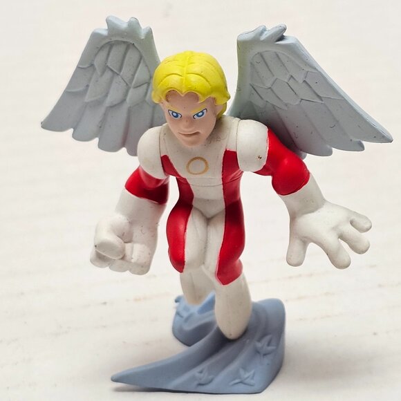 Mini Marvel Super Hero Squad Angel Action Figure Hasbro Red White Gray Wings - Picture 1 of 5